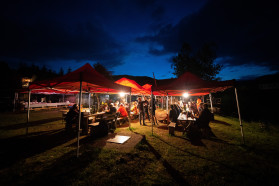 Each night the scientists would regroup, discuss what went on during the day and plan their strategy for the next.